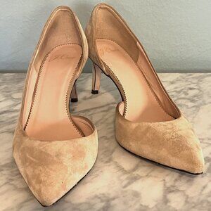 J.Crew Lucie D'Orsay Heels / Pumps in Nude / Tan Suede Size 7.5